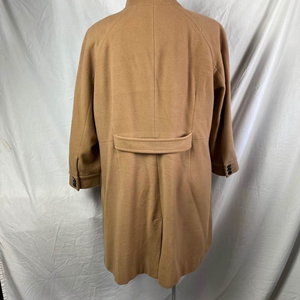 Women's Classic Camel Wool-Blend Coat - Picture 2 of 10